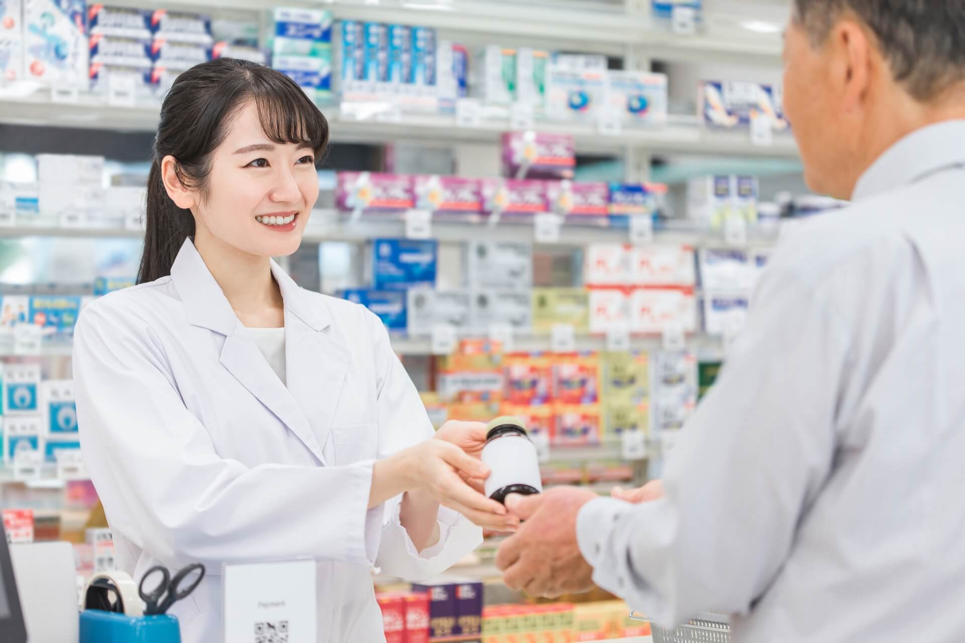 接客場面の写真